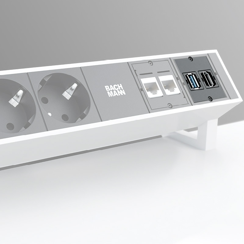 BACHMANN Custom Modul Bundle HDMI 2.0 / USB A 3.0 im Keystone Aufnahme Rahmen BACHMANN Custom Modul Bundle HDMI 2.0 / USB A 3.0 im Keystone Aufnahme Rahmen