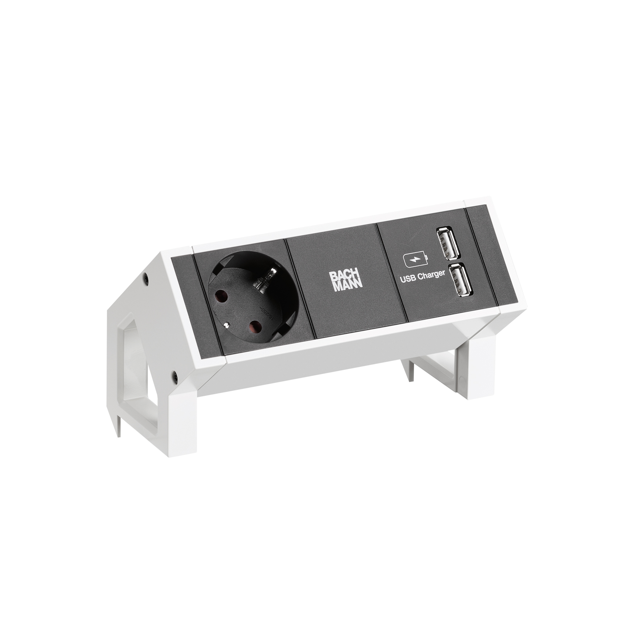 BACHMANN 1-fach Tischsteckdose DESK 2 mit 2 x USB-A BACHMANN 1-fach Tischsteckdose DESK 2 mit 2 x USB-A