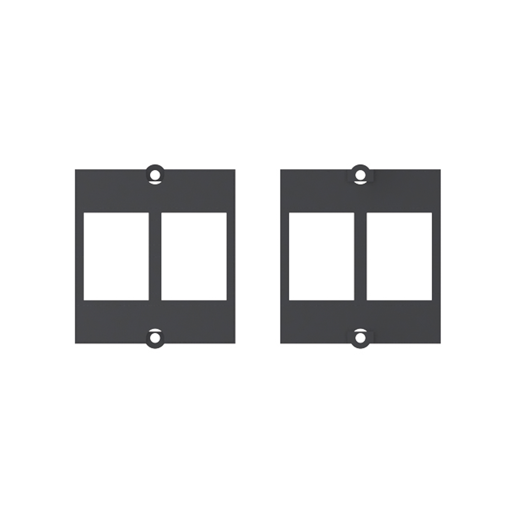 BACHMANN Custom Modul Rahmen für 2x Keystone Module mit Metallhalterung - schwarz BACHMANN Custom Modul Rahmen für 2x Keystone Module mit Metallhalterung - schwarz