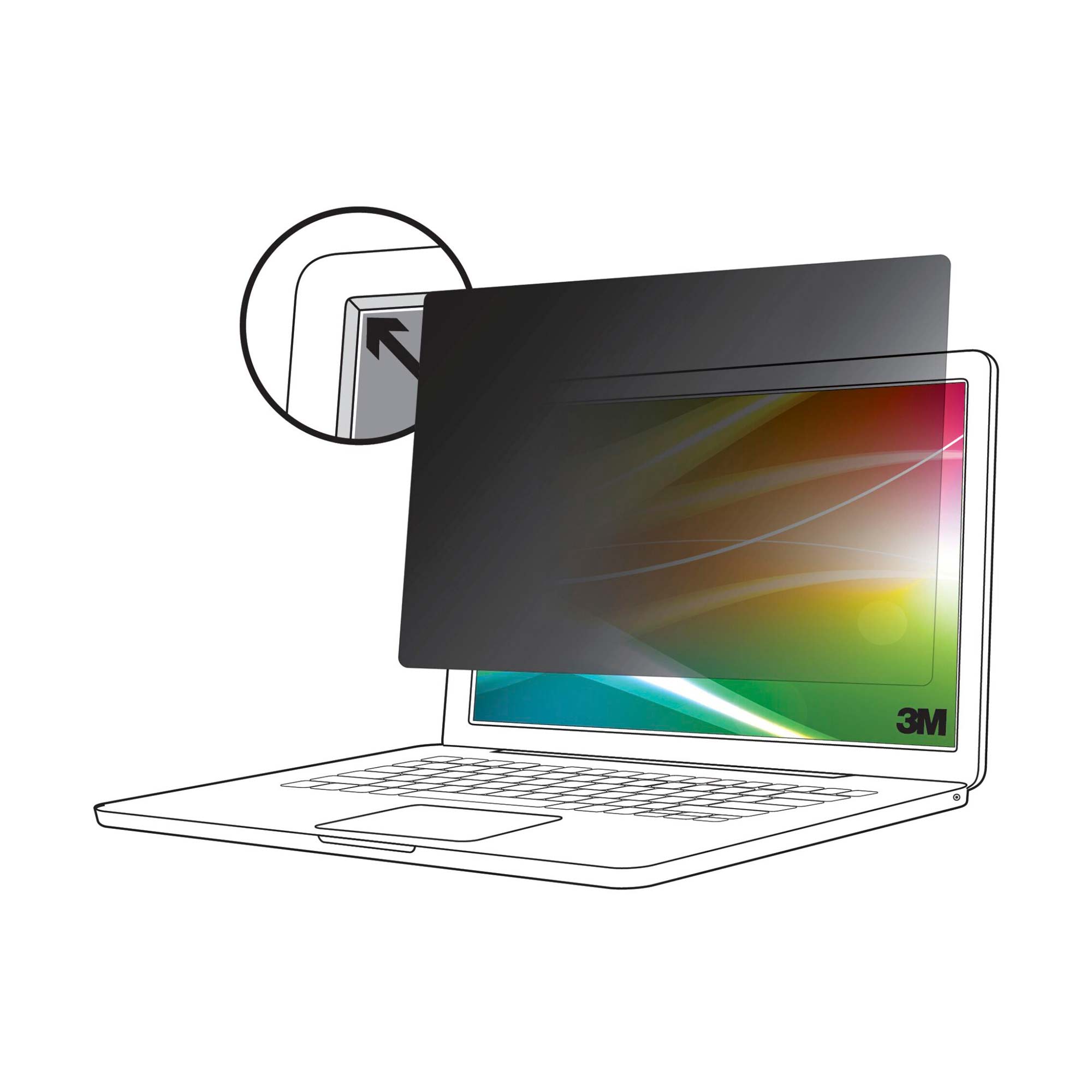 3M Blickschutzfilter für Laptops mit erhöhtem Rahmen 3M Blickschutzfilter für Laptops mit erhöhtem Rahmen