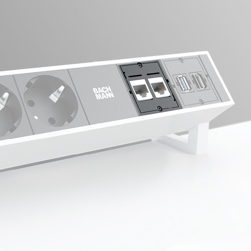 BACHMANN Costum Modul Bundle mit 2x CAT-6 Keystones mit Leitung und Keystone Rahmen BACHMANN Costum Modul Bundle mit 2x CAT-6 Keystones mit Leitung und Keystone Rahmen