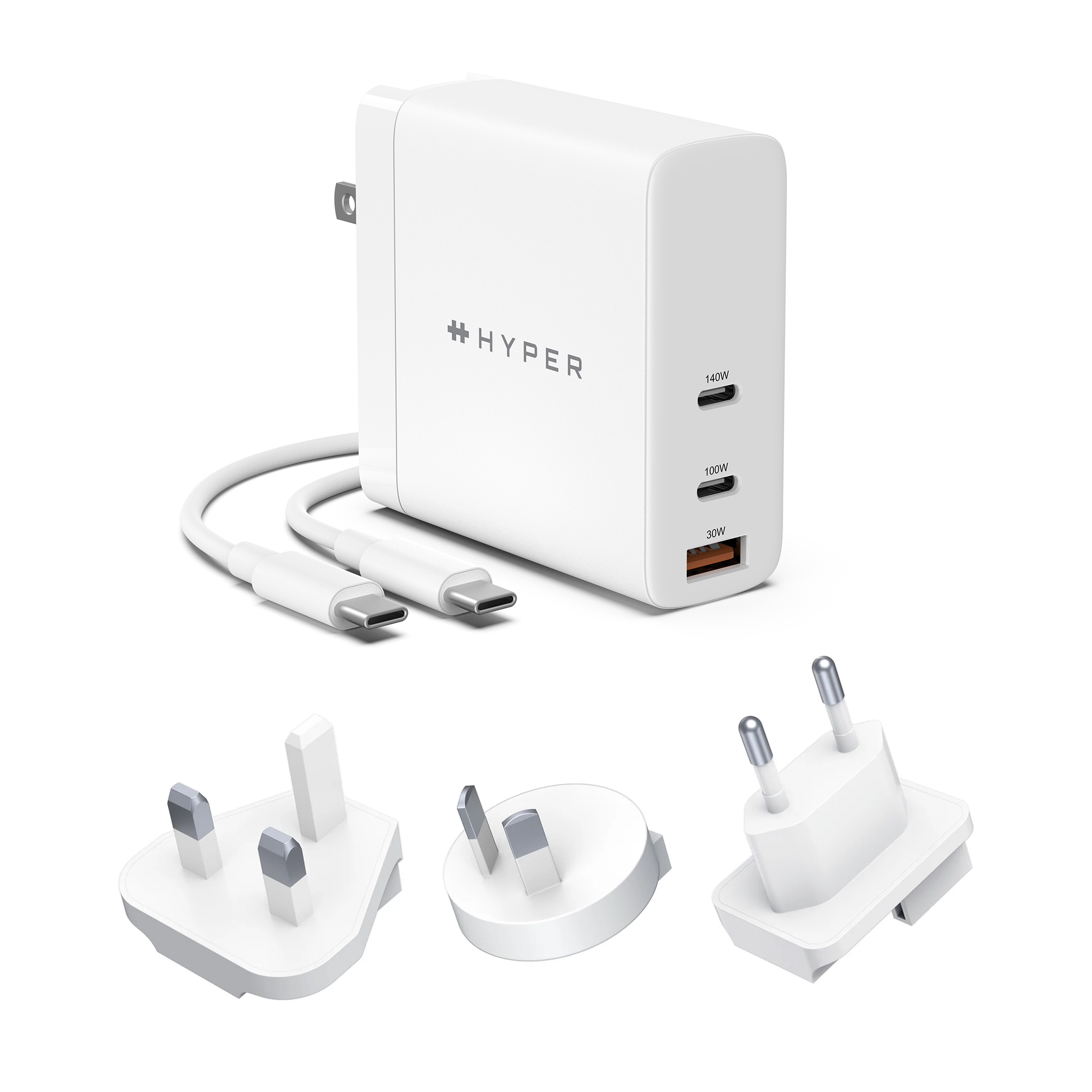 HYPER HyperJuice GaN 140W USB-C Ladegerät für MacBook, PCs, iPad, iPhone, Android HYPER HyperJuice GaN 140W USB-C Ladegerät für MacBook, PCs, iPad, iPhone, Android