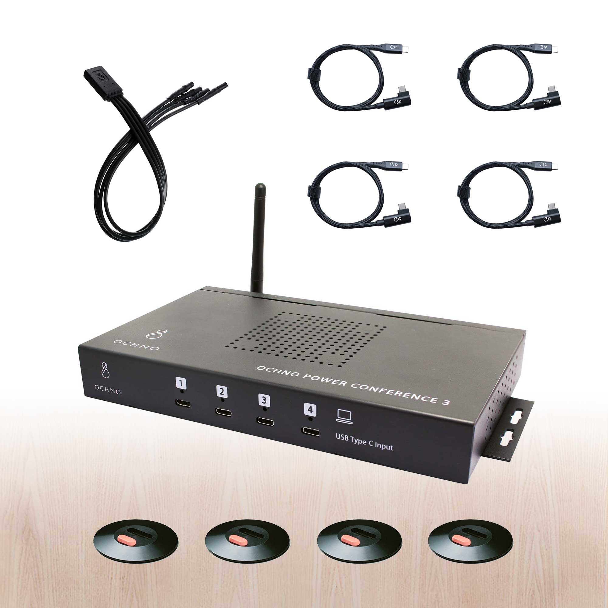 OCHNO Bundle O-PC-3 I 4x LED Sockets schwarz I 4x USB-C Kabel gewinkelt 0,7 m schwarz I Switch Adapter OCHNO Bundle O-PC-3 I 4x LED Sockets schwarz I 4x USB-C Kabel gewinkelt 0,7 m schwarz I Switch Adapter