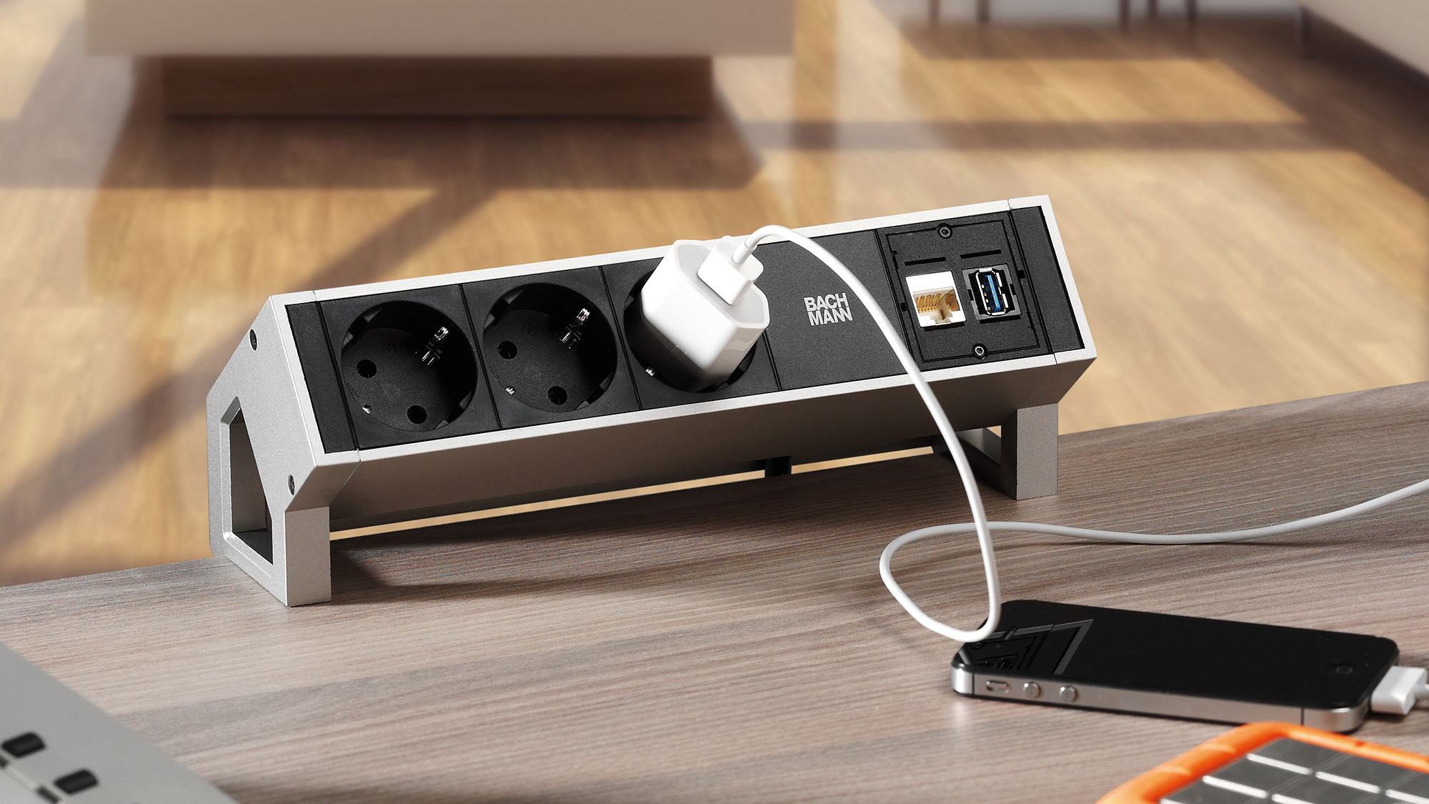 Warum ist die BACHMANN DESK 2 die ideale Tischsteckdose?
