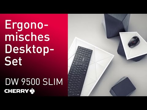 CHERRY DW 9500 SLIM Tastatur-Maus-Set kabellos (Schwarz)